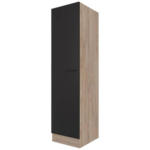 Möbelix Geschirrschrank Capri B: 50 cm Eiche/Schwarz
