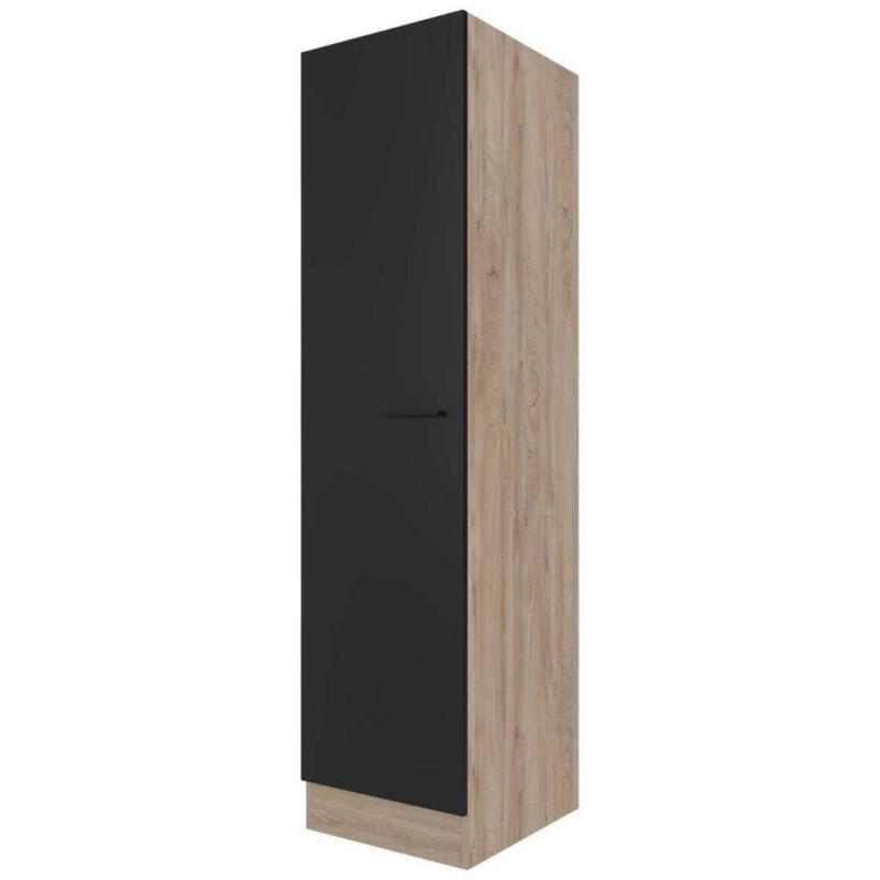 Geschirrschrank Capri B: 50 cm Eiche/Schwarz