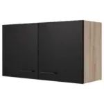 Möbelix Küchenoberschrank Capri 100 cm Eiche/Schwarz 2 Türen