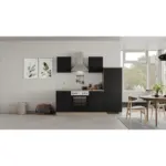 Möbelix Einbauküche Küchenblock Möbelix Capri Eiche/Schwarz B: 220 cm