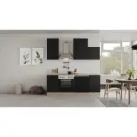 Möbelix Einbauküche Küchenblock Möbelix Capri Eiche/Schwarz B: 220 cm