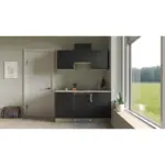 Möbelix Miniküche Capri Eiche/Schwarz B: 150,5 cm