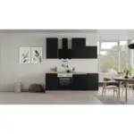 Möbelix Einbauküche Küchenblock Möbelix Capri Eiche/Schwarz B: 220 cm