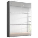 Möbelix Schwebetürenschrank Mit Spiegel 131cm Reflect, Grau