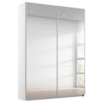 Möbelix Schwebetürenschrank Mit Spiegel 131cm Reflect, Weiß