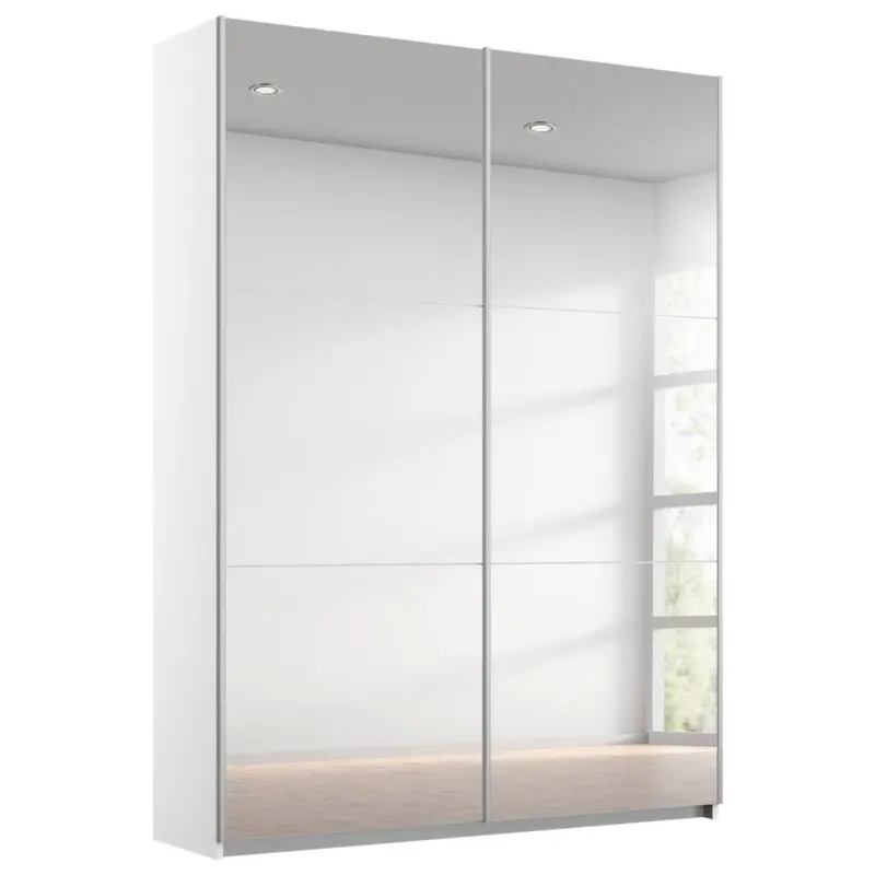 Schwebetürenschrank Reflect inkl. Inneneinteilung, 2 Körbe