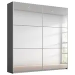 Möbelix Schwebetürenschrank Reflect inkl. Inneneinteilung, 2 Körbe