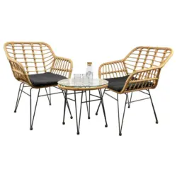 Gartenm&ouml;bel-Set 5-Tlg. Ragali aus Kunststoff mit Kissen