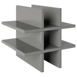 Regaleinsatz Fortuna Holzwerkstoff Grau B: 34 cm