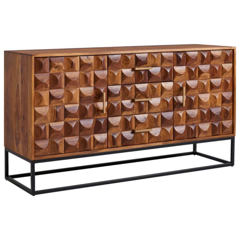 Sideboard Sheesham Sheeshamfarben B: 145 Cm