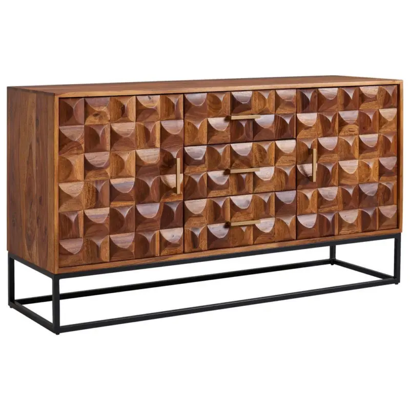 Sideboard Sheesham Sheeshamfarben B: 145 Cm