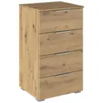 Möbelix Nachkästchen Grau Metallic Dekor H: 81 Cm Mars 4l