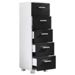 M&ouml;belix Highboard Zalo M Wei&szlig;/Schwarz B: 30 cm