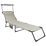 M&ouml;belix Gartenliege Bindox L Anthrazit/Creme B: 55 cm