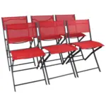 Möbelix Klappsessel-Set 6-Tlg. Sumila Metall/Textil