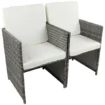 M&ouml;belix Gartensessel-Set 2-Tlg. Raloso Metall/Kunststoff/Textil