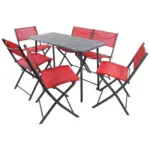 M&ouml;belix Gartenset Sumila Rot/Schwarz