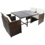 Möbelix Gartengarnitur 5-Tlg Raloso Metall/Kunststoff/Glas +kissen