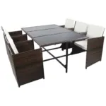 M&ouml;belix Gartentischgruppe Raloso Braun/Creme