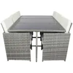 M&ouml;belix Gartentischgruppe Raloso Grau/Creme