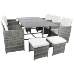 Möbelix Gartentischgruppe Raloso Grau/Creme