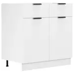 Möbelix Küchenunterschrank Fasola Weiß B: 80 Cm