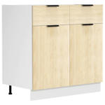 Möbelix Küchenunterschrank Fasola Honigeiche/Weiß B: 80 cm