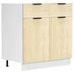 Möbelix Küchenunterschrank Fasola Honigeiche/Weiß B: 80 cm