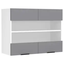 Küchenoberschrank Fasola Anthrazit/weiß B: 80 Cm