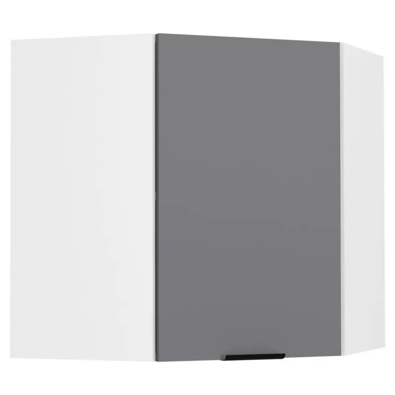 Eckoberschrank Fasola Anthrazit/weiß B: 57 Cm
