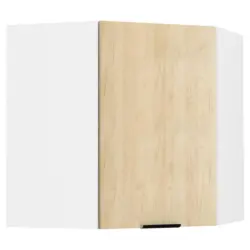 Eckoberschrank Fasola Honigeiche/wei&szlig; B: 57 Cm