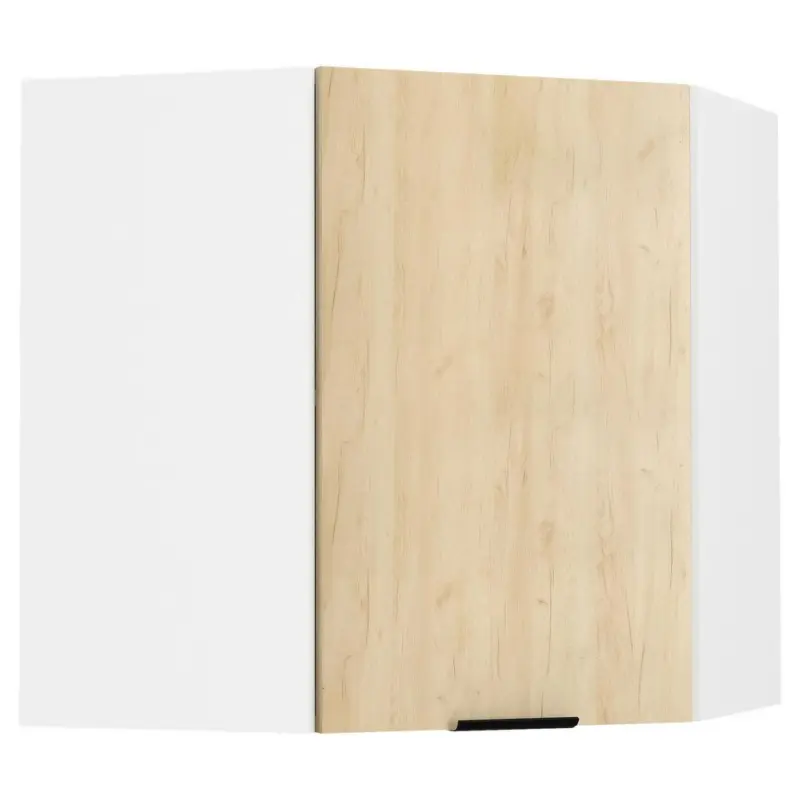 Eckoberschrank Fasola Honigeiche/wei&szlig; B: 57 Cm