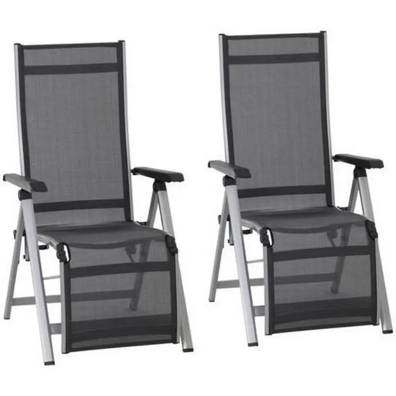 Garten-Relaxsessel Aluminium, Kunststoff Klappbar