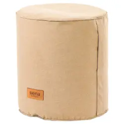 Gartenhocker Textil Hellbraun Wetterfest