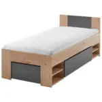 Möbelix Holzbett 90x200 Cm Azurro 2-90 Eiche Artisan Dekor/grau