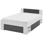 Möbelix Holzbett 90x200 Cm Azurro 2-90 Eiche Artisan Dekor/grau