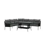 Möbelix Loungegarnitur 2-tlg Berlin Metall/glas/dekor Mit Kissen