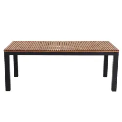 Gartentisch Robinienholz /Metall L 220 cm