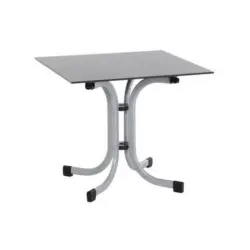 Gartentisch Klappbar Holz/metall/kunststoff L 80 Cm