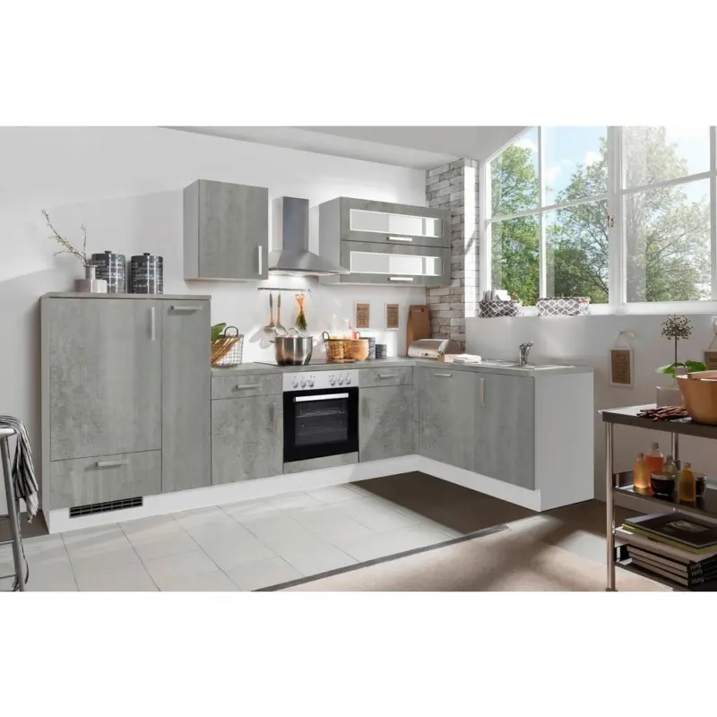 Einbauküche Eckküche Möbelix White-Premium