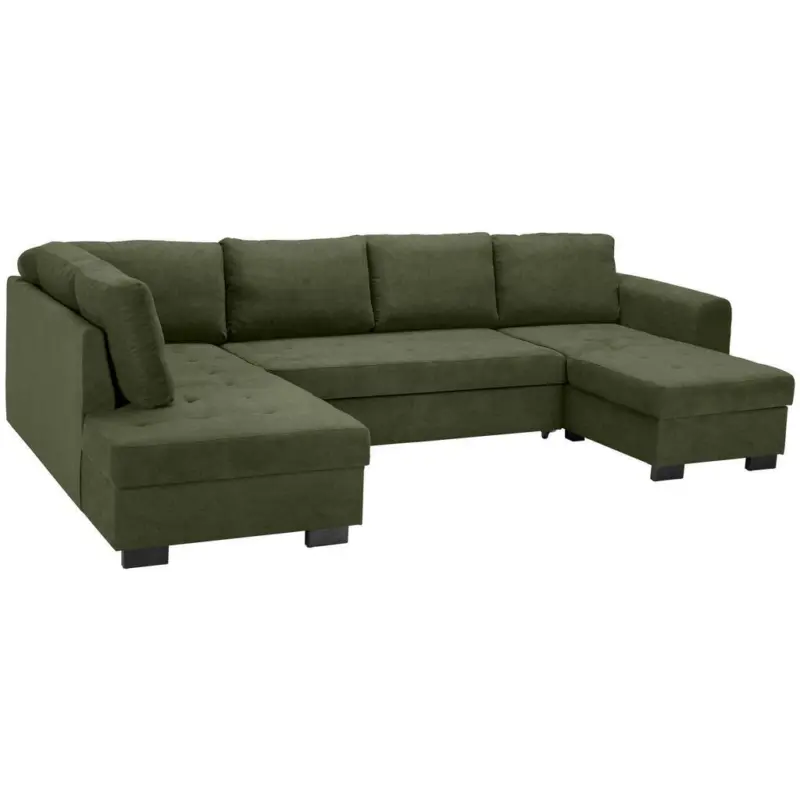 Wohnlandschaft Mit Bettkasten Malte Grün