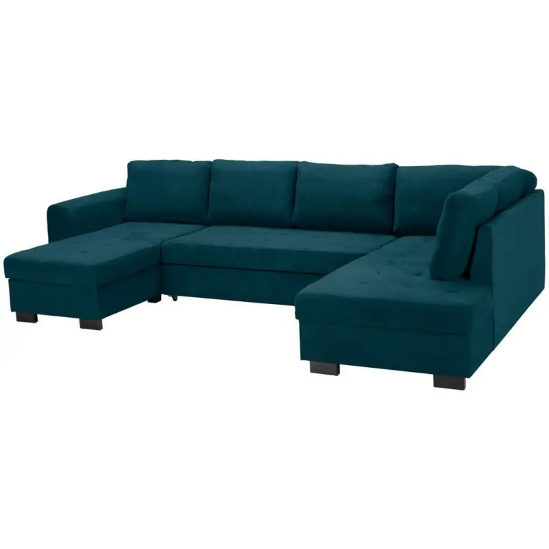 Wohnlandschaft Mit Bettkasten Malte Blau