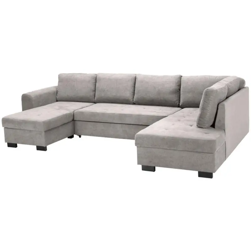 Wohnlandschaft Mit Bettkasten Malte Hellgrau