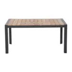 Möbelix Gartentisch Teakholz/Metall L 140 cm