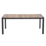 Möbelix Gartentisch Teakholz /Metall L 180 cm