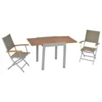 Möbelix Balkonmöbel Set Naxos Akazienholz/metall