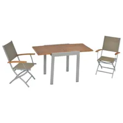 Balkonmöbel Set Naxos Akazienholz/metall