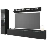 M&ouml;belix Wohnwand Vera | Schwarz/Graphit