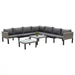 Möbelix Loungegarnitur 3-tlg Amantea Metall/kunststoff Mit Kissen