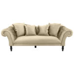 Möbelix 3-Sitzer-Sofa Cupido Beige Samt